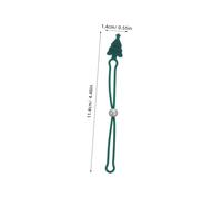 NUOBESTY 8Pcs Adjustable Non-Slip Silicone Wire Hanging Hooks for Christmas Decorations, Green Bauble Hangers Suitable for Tree and Front Door Ornament Display