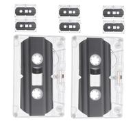 NUOBESTY 8pcs Blank Tape Case Audio Cassette for Speech Recording Music and Teaching Recordable Retro Party