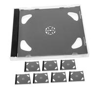 NUOBESTY 8Pcs CD Storage Cases Reusable Disc Organizers Plastic DVD Holders for Movies Music Durable Practical CD Case Space Saving Easy Identification