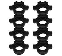 NUOBESTY 8pcs Dumbbell Weight Spinlock Barbell Nut Lock, 1 Inch Pe Black, Quick Secure Weight Clamps for Dumbbells and Barbell Bars, High Intensity Gym Use