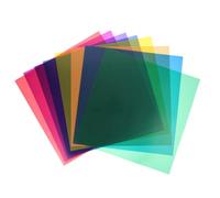 NUOBESTY 8pcs Gel Light Filter Correction Overlays Kit for Photography and Video Lighting, 30cm Flashlight Color Gels Set 8 Colors for Studio and Field Use