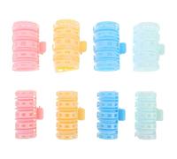NUOBESTY 8pcs Heatless Bangs Rollers Hair Curlers Plastic Hair Rollers with Clips for Women and Portable DIY Styling Set for Voluminous Bangs and Sleep Curling