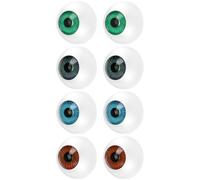 NUOBESTY 8Pcs Hollow Eyeball Masks Halloween Props - Plastic Fake Eyeballs for Scary Halloween Cosplay, Party Decorations & Horror Costume Accessories (26mm)