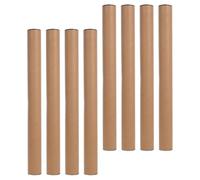 NUOBESTY 8pcs Kraft Paper Mailing Tubes for Shipping Posters and Documents 40x4cm Cylindrical Postal Tubes with Plastic End Caps Space-saving Suitable for Long Distance Transportation