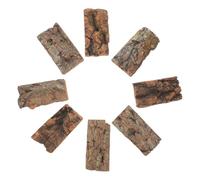 NUOBESTY 8pcs Natural Cork Bark Hides for Small Animals and Amphibians, Breathable Terrarium and Aquarium Decor Mimicking Natural Habitat for Reptile Tank Accessories