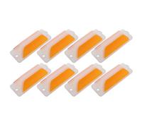 NUOBESTY 8pcs Reflective Driveway Markers with Highway Guardrail Design, Rectangular Road Pavement Studs for Car Park and Pedestrian Crossing Safety