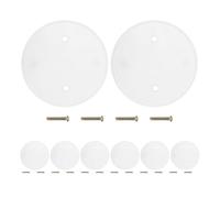 NUOBESTY 8pcs Round Cable Covers for Cords with Screws, White Pp Ceiling Light Cover Plates, Versatile Wire Organizers with Sleek Modern Design for Home and Office