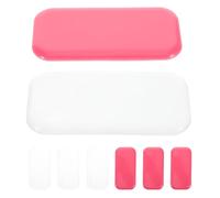 NUOBESTY 8Pcs Silicone Eyelash Extension Forehead Pads, 4 Pink + 4 Thick Lash Holder Patches for Lash Lift, Grafting, and False Eyelash Application