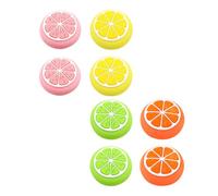 NUOBESTY 8Pcs Silicone Joystick Grip Button Caps Lemon Fruit Pattern Silicone Thumb Stick Protectors Anti-Skid Wear Resistant for Gaming