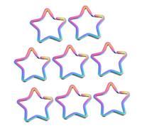 NUOBESTY 8pcs Star Shape Metal Key Rings Durable Keychain Holders for Office Home Car Organization and DIY Crafts Elegant Design for Practical Key Management and Gift Use