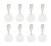 NUOBESTY 8Pcs Tablecloth Weights Outdoor Decorative Clips Windproof Marble Teardrop Pendant for Picnic Patio Garden Dinner Table Cover Fixing