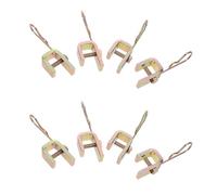 NUOBESTY 8pcs Tire Valve Extender Clamps Tire Inflation Extender Clip Golden Iron High Strength Metal Quick Installation and Driving