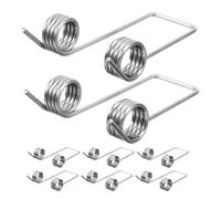 NUOBESTY 8pcs Trash Can Spring Assembly Stainless Steel Replacement Parts for Office and Kitchen Waste Bin Lid Repair Resistant to Deforming 3.5x2cm