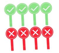 NUOBESTY 8pcs True False Voting Paddles Lightweight Green Red Yes No Response Cards for Classroom and School Events Portable Sign Boards for Teacher Student Interaction
