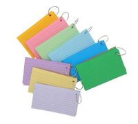 NUOBESTY 9pcs Blank Cards Index Card Book Horizontal Ruled Paper for Speech Presentation Business Writing Pad and School Notebooks Random Color