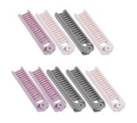 NUOBESTY 9Pcs Foldable Travel Hair Brush Set - ABS Material Double-Headed Wide and Fine Tooth Comb - Compact Portable Folding Mini Comb for Men and Women On-The-Go