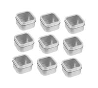 NUOBESTY 9pcs Metal Storage Jar Tinplate Candy Box for Craft Storage and Organizing Small Items in Your Kitchen Office