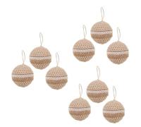 NUOBESTY 9pcs Scandi Christmas Decorations Tree Balls Xmas Baubles Festive Christmas Tree Ornaments
