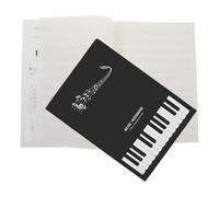 NUOBESTY A4 Staff Paper Notebook for Piano and Guitar Practice, Black
