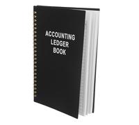 NUOBESTY Accounting Ledger Book for Small Business Owners and Freelancers, Black Paper and Pp Material with Transaction Management and Ink Bleeding Prevention, for Home and Personal