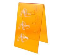 NUOBESTY Acrylic Eyeglass Display Stand Double-sided Sunglass Holder with Sturdy Bottom Portable and Versatile Glasses Organizer for Optical Shop and Exhibitions in Orange