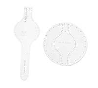 NUOBESTY Acrylic Leather Craftwork Template with Weather Resistance and Precision Cutting 2pcs for Wallet and Coin Purse for DIY and Professional Use