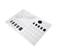 NUOBESTY Acrylic Nail Training Mat Silicone Nail Pads for DIY Application Practice Acrylic Manicure Art Mat Hand Model