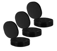 NUOBESTY Active Carbon Scrubbing Sponge Removes Pigment Usable Both Sides Brush 3pcs Cleaning Box Cleaner Plastic Eyeshadow for Home Makeup