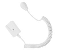 NUOBESTY Adhesive Retractable Tether Cable for Remotes, 1.2m Spring Wire | White Plastic Coiled Safety Cable, Flexible Extension and Device Retention, for Meeting Rooms and Schools