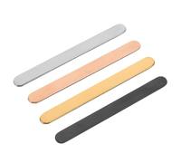 NUOBESTY Adjustable 4pcs Mirror Finish Stainless Steel C-Shape Ring Blanks Flat DIY Ring Strips for Jewellery Making and Craft Projects