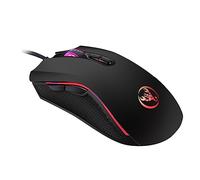 NUOBESTY Adjustable Dpi Wired Gaming Mouse with Rgb Lighting for Pc Computer, Four-level Sensitivity Glowing Mouse for Gamers in Black