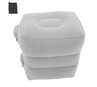 NUOBESTY Adjustable Inflatable Foot Rest Pillow with PVC Flocked Surface for Airplane Travel Office and Home Quick Inflate Travel Leg Pillow and Compact Stool for Enhanced Comfort