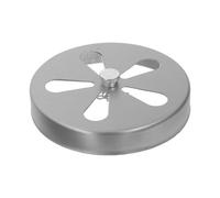 NUOBESTY Adjustable Round Iron Boiler Flue Cover with Simple Installation and Quiet Operation, Silver Stove Heater Air Inlet Vent Cover for Roof Exhaust and Central Heating Appliances