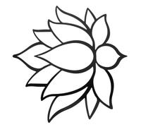 NUOBESTY Aesthetic Lotus Acrylic Mirror Wall Decor Self Adhesive Floral Wall Sticker Flower Design Carved Polished for Home Decoration Peaceful Atmosphere Enhancer