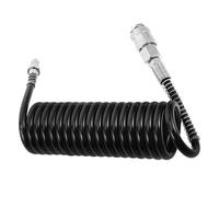 NUOBESTY Air Compressor Quick Connect Fittings Flexible PU Hose with Self-Locking Triformat Coupling for Industrial Pneumatic Tools Spring Tube Resistant to Wear Chemicals and Bends