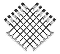 NUOBESTY Alligator Clip Stand and Rubber Soft Head 12pcs Magnetic for Displaying Products and Price Tags with Adjustable Bendable Base Sl lack Stainless Steel Model Painting Holder