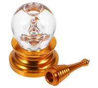 NUOBESTY Alloy Crystal Pagoda Statue Indoor Buddhist Decor for Home Office Desk Tibetan Style Bodhi Tower Ornament Stupa Figurine for Eastern Culture Enthusiasts