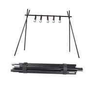 NUOBESTY Aluminum Alloy Camping Rack Lightweight Portable Hanging Organizer with Elastic Rope for Outdoor Picnic Barbecue Storage Multi-functional Travel Rack for Camping Gear and Clothes