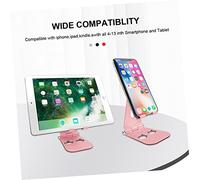 NUOBESTY Aluminum Alloy Phone Holder Stand Compact Non Slip Design with Multi Angle Adjustment and Charging Hole for Video Watching and Reading Rose Gold
