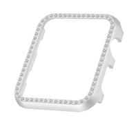 NUOBESTY Aluminum Alloy Protective Frame Case with Sparkling Crystal Rhinestones for Watch Series Full Coverage Shockproof Bumper Guard Compatible with Sport and Edition Models