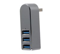 NUOBESTY Aluminum Alloy Rotatable USB Hub for USB Drive Keyboard Mouse Ports Portable Data Hub for Multi-device Charging