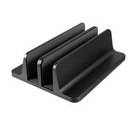 NUOBESTY Aluminum Alloy Vertical Laptop Stand Durable Desktop Holder for Tablets Laptops Space Saving Design for Home Office Dorm and Study Room Use
