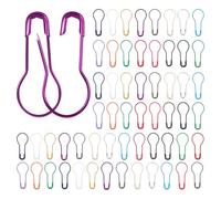 NUOBESTY Assorted Color Metal Calabash Safety Pins 2.2Cm for Diy Craft Sewing Knitting Stitch Markers Durable Iron Gourd Pins for Home and Hobby