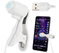 NUOBESTY Automatic Clicker for Phone, 1pc Practical USB Phone Screen Clicker for Live Broadcasting - Radio - Shopping, Adjustable Different Speeds (White)