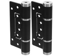NUOBESTY Automatic Hydraulic Door Closer Hinge Black Aluminum Self-Closing Convenient Invisible Design Adjustable Damping Spring Door Hinge