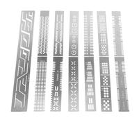 NUOBESTY Auxiliary Ruler Fine Texture Detail Maker Ruler Stainless Steel Creative Tool to Develop Creativity and Precision for Action Figure and Model Craft in Hobby Projects