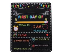 NUOBESTY Back to School Chalkboard Last and First Day of School Double Sided Board Sign for Grade Preschool Kindergarten