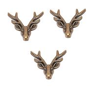 NUOBESTY Bag Fasteners Zinc Alloy Simple to Attach and Not Easy to Rust 10 Sets Retro Deer Shape Snap Closures Fastener with Base Accessories for Crafting and Sewing Handbags