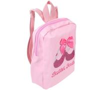NUOBESTY Ballet Dance Backpack Pink and Adjustable Shoulder Strap with Pu Material Glitter Decorated Dance Schoolbag for Back to School Decor and Travel for Little