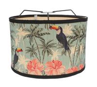 NUOBESTY Bamboo Lampshade E27 Japanese Style Bamboo Light Cover for Table Lamp and Pendant Light, Natural Rattan Lamp Shade Decor Accessory Without Power Cord, Suitable for Home and Office